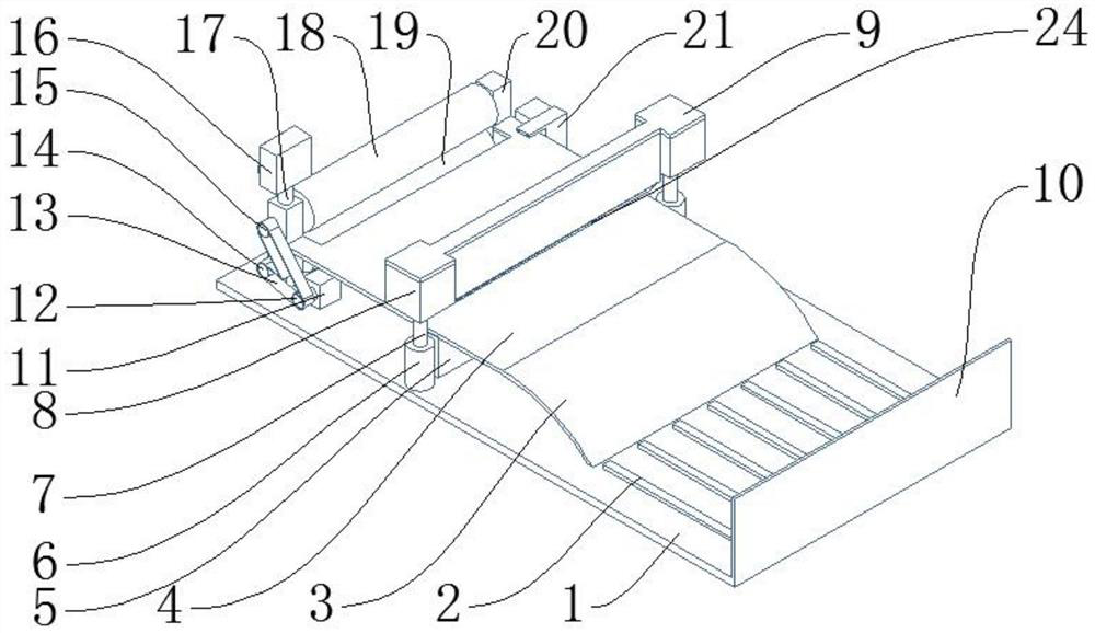 Hot cutting device for chemical fabric production and using method thereof