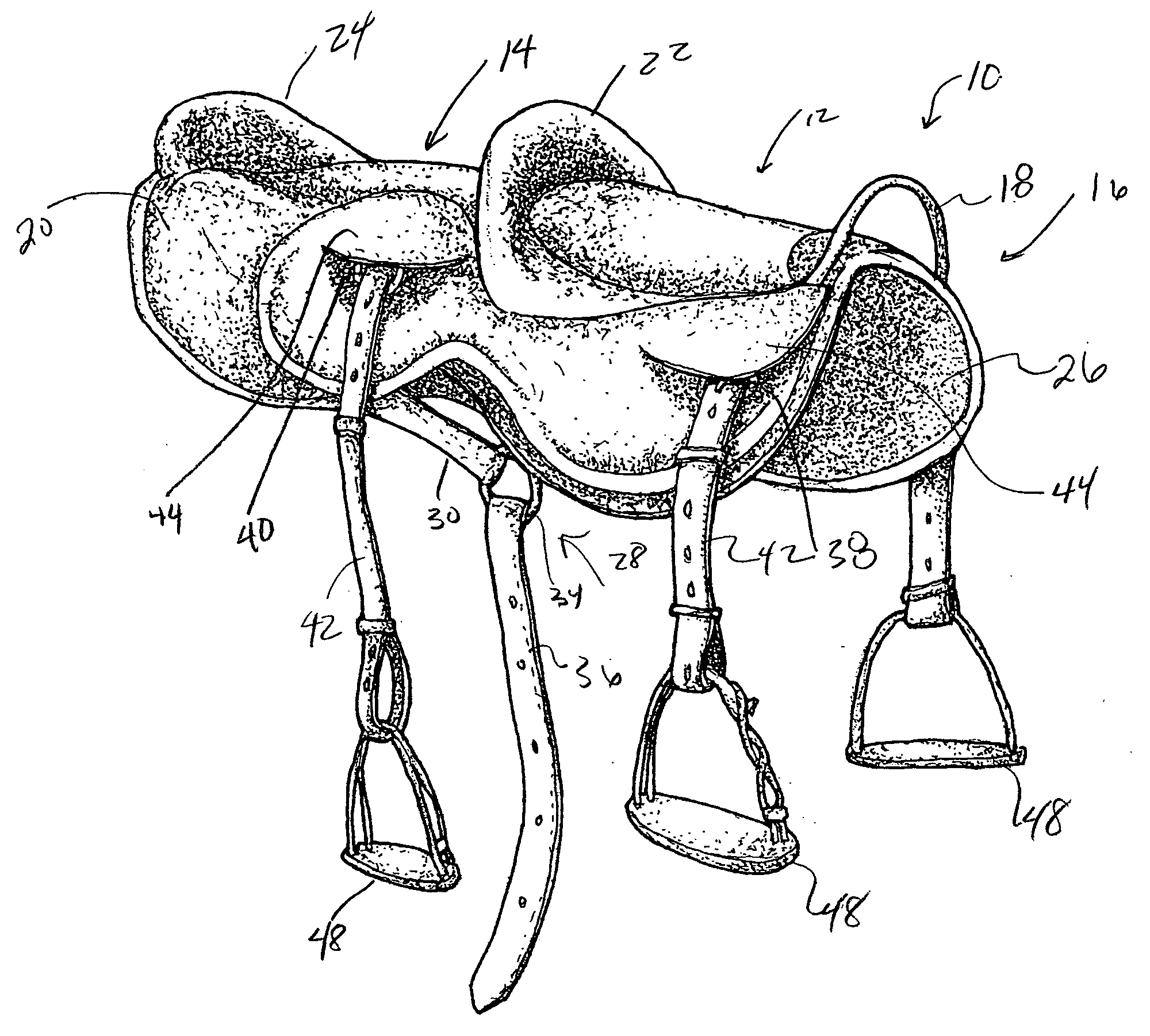 Riding pad for two persons