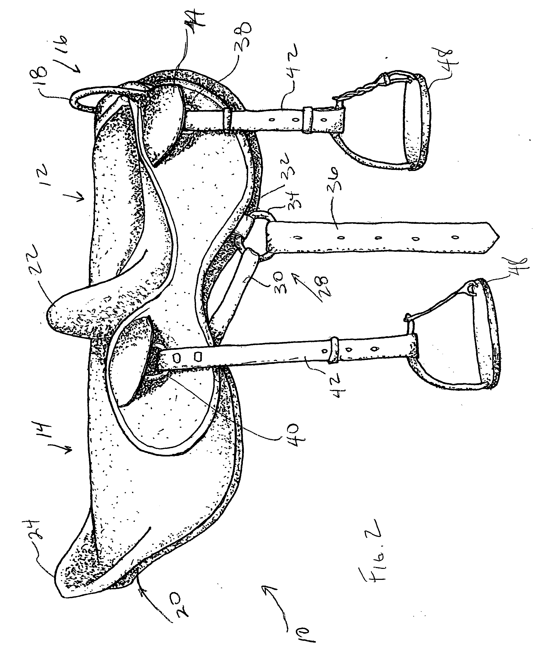 Riding pad for two persons