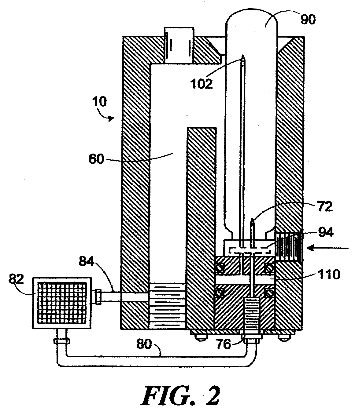 Device to alternately supply a fluid to an analyzer