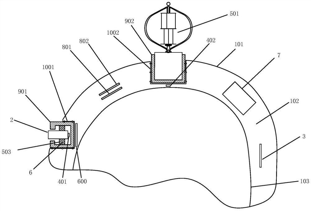 Helmet type automobile data recorder with anti-shake self-powered function