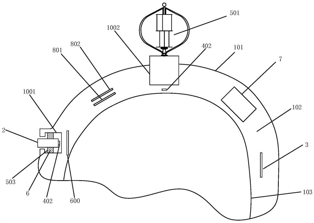 Helmet type automobile data recorder with anti-shake self-powered function