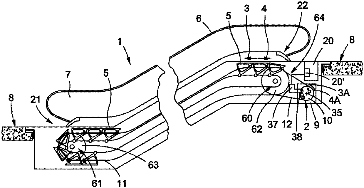 Passenger-transporting system with device for determining operating state