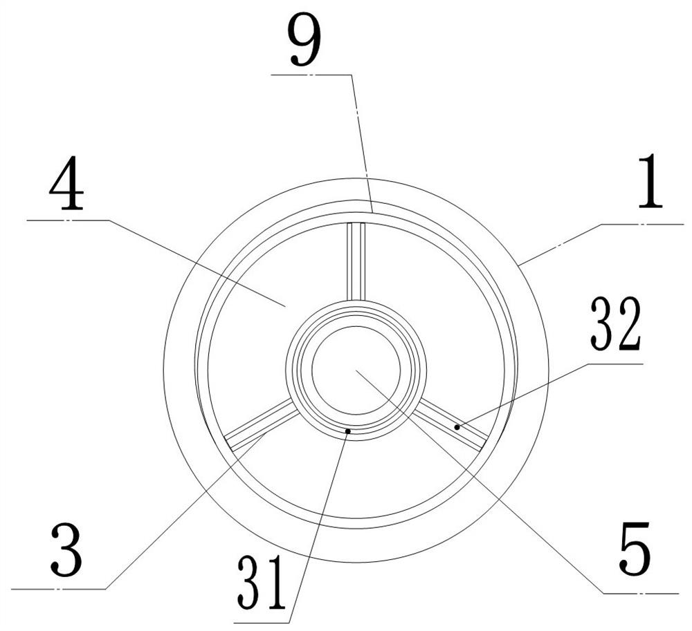 Axial convex rib cutting hole pressure relief internal slag discharge drill pipe