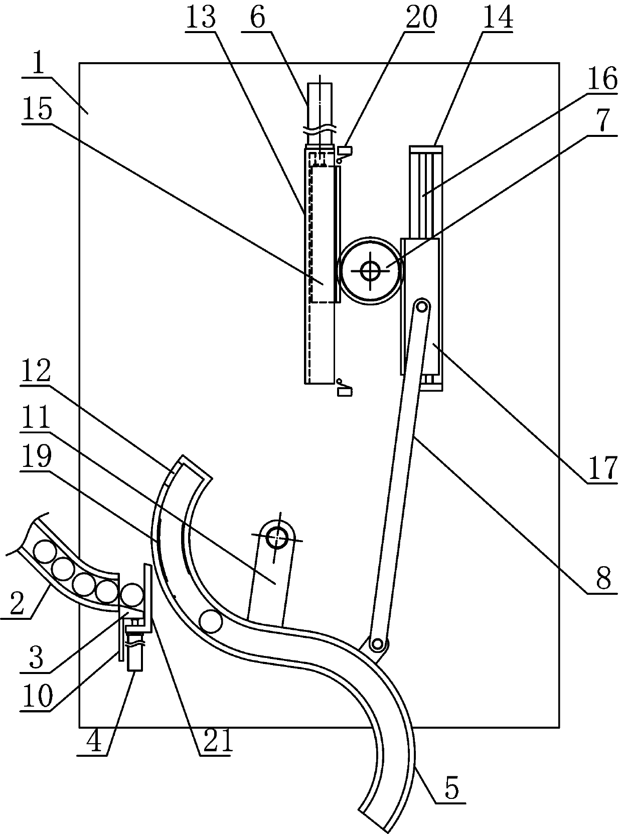 Automatic metal ball conveying mechanism