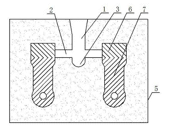 Method for lost foam casting of bimetal bi-solution composite crusher hammer head