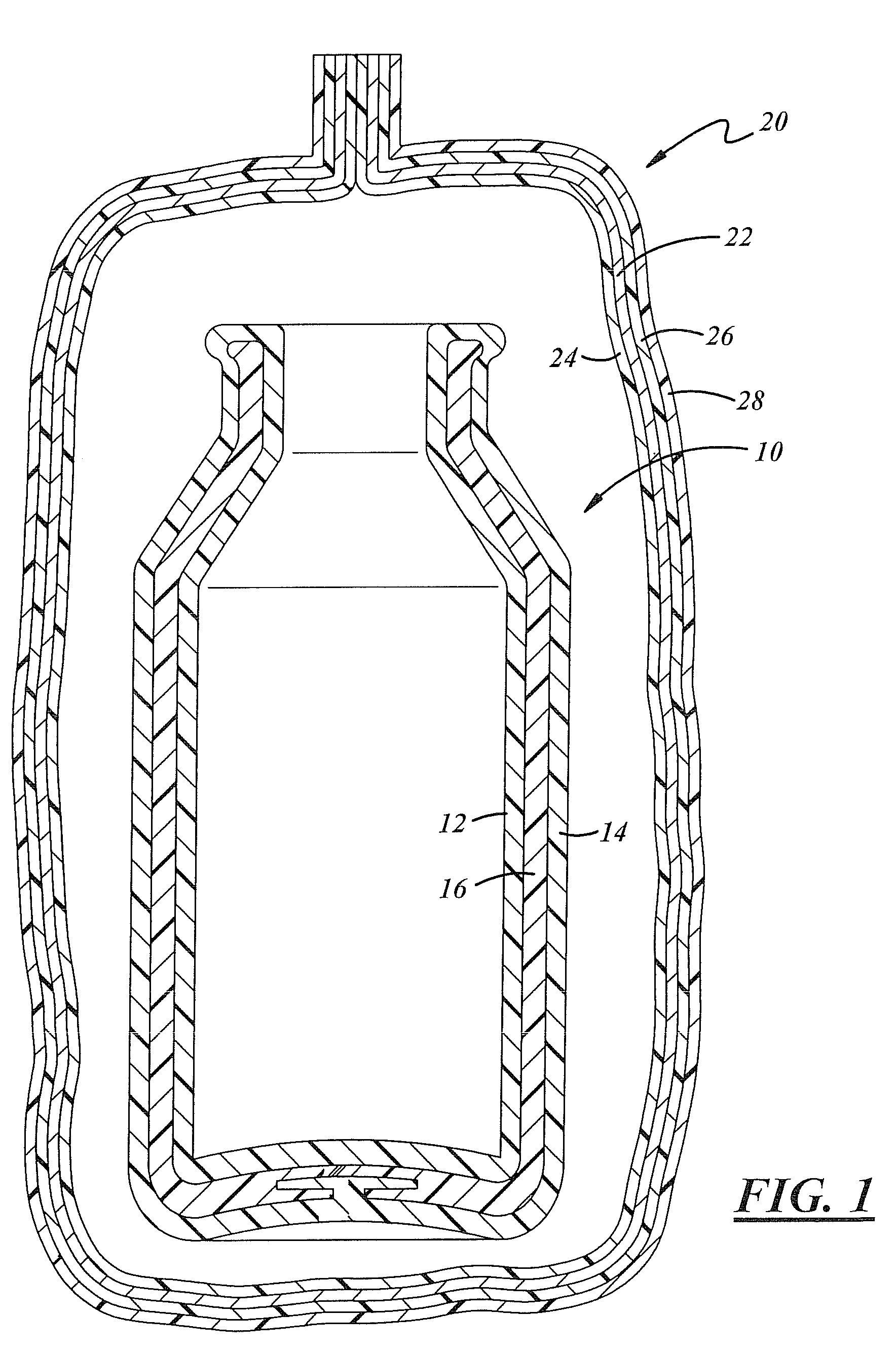 Multilayer plastic container and method of storing lyophilized products