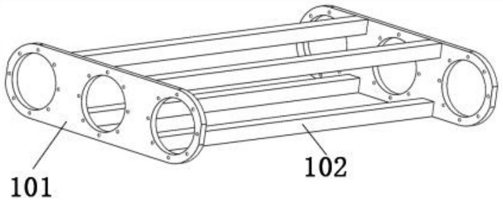 Multi-motion-mode wheel-leg separation type quadruped robot