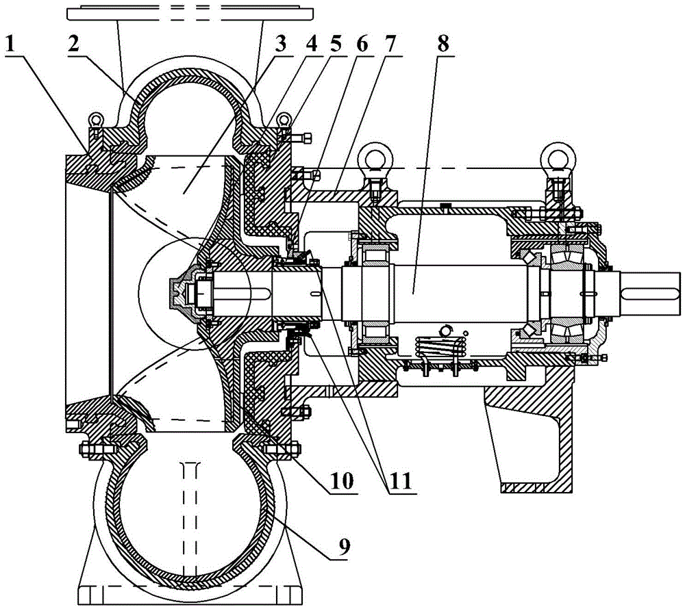 Silicon carbide ceramic lined desulphurization pump