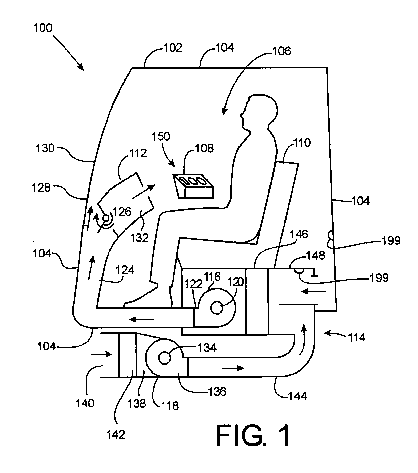 HVAC system for a work vehicle