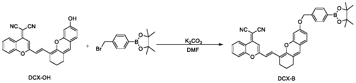 Preparation and application of hydrogen peroxide near-infrared fluorescent probe