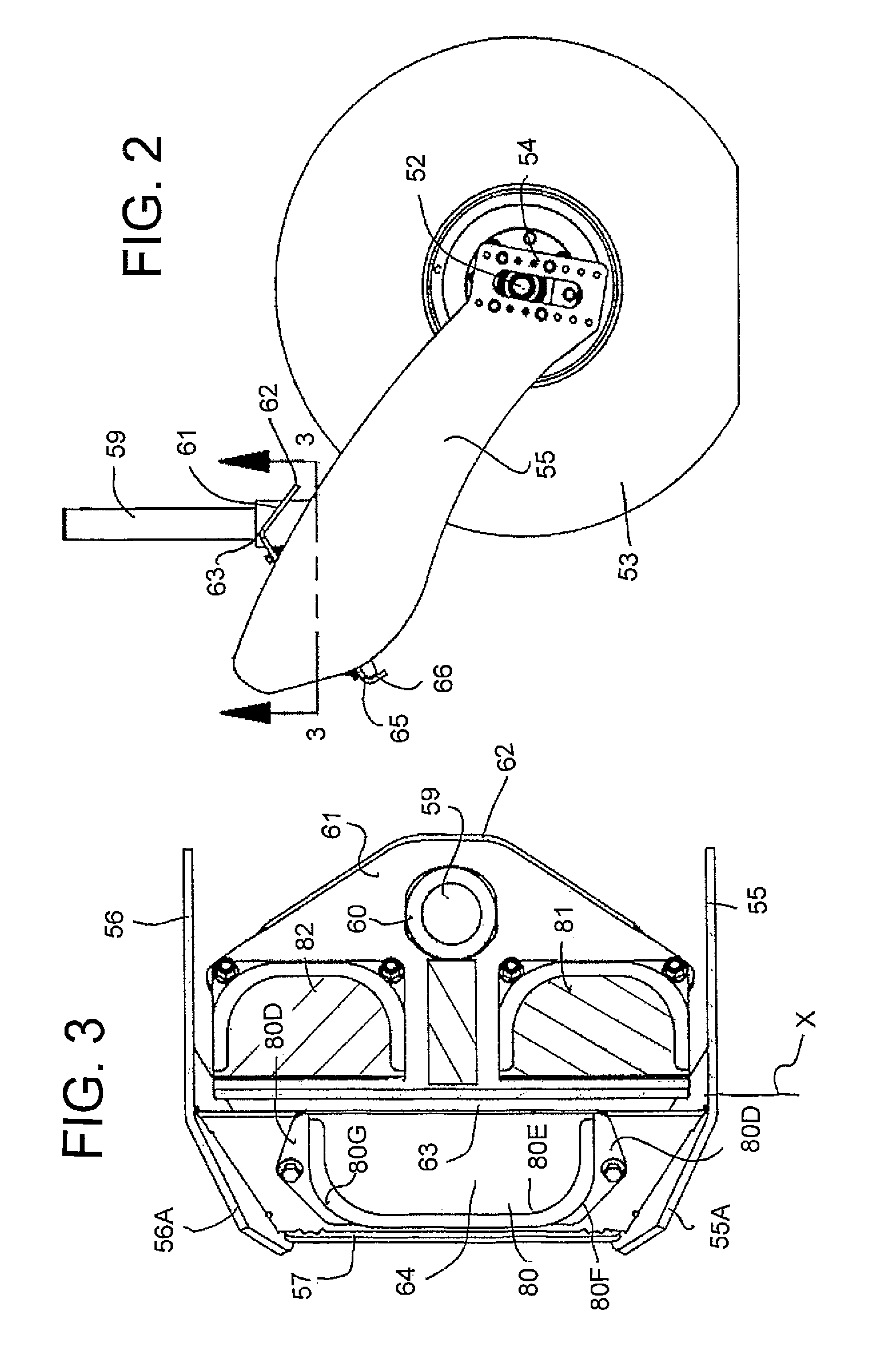 Rear suspension for swather tractor