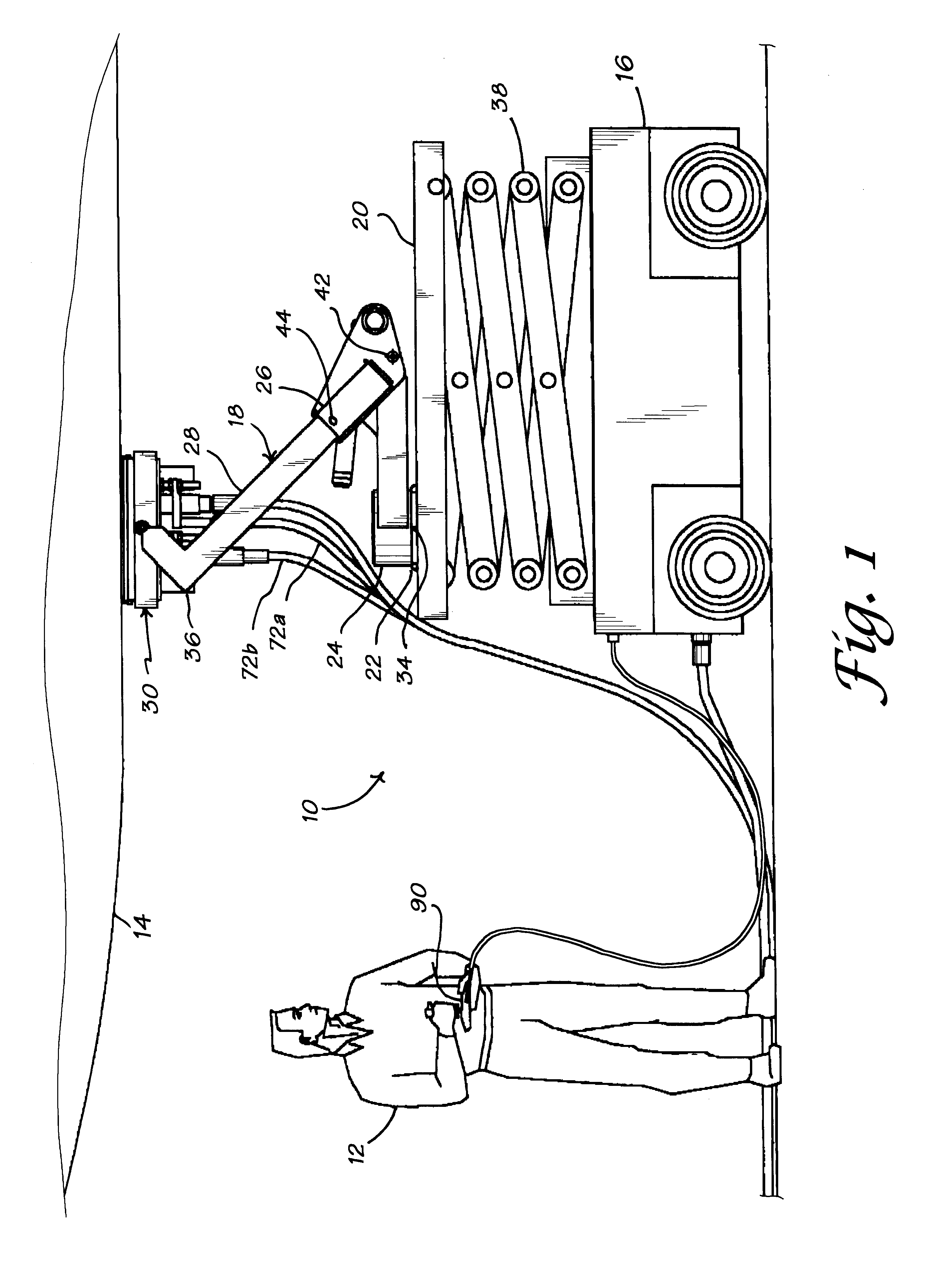 Contour-following apparatus for cleaning surfaces