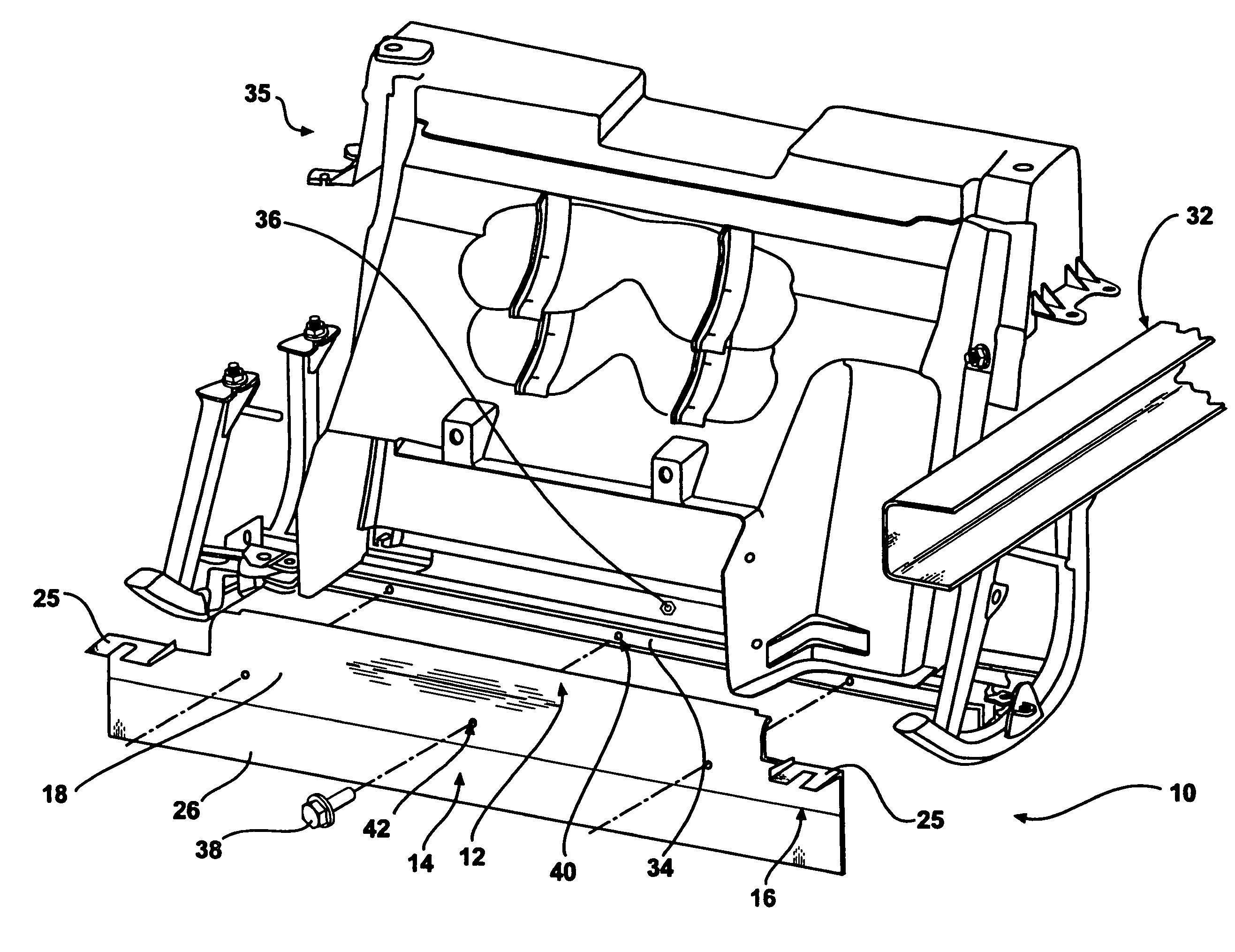 Method for producing a monolithic front air deflector