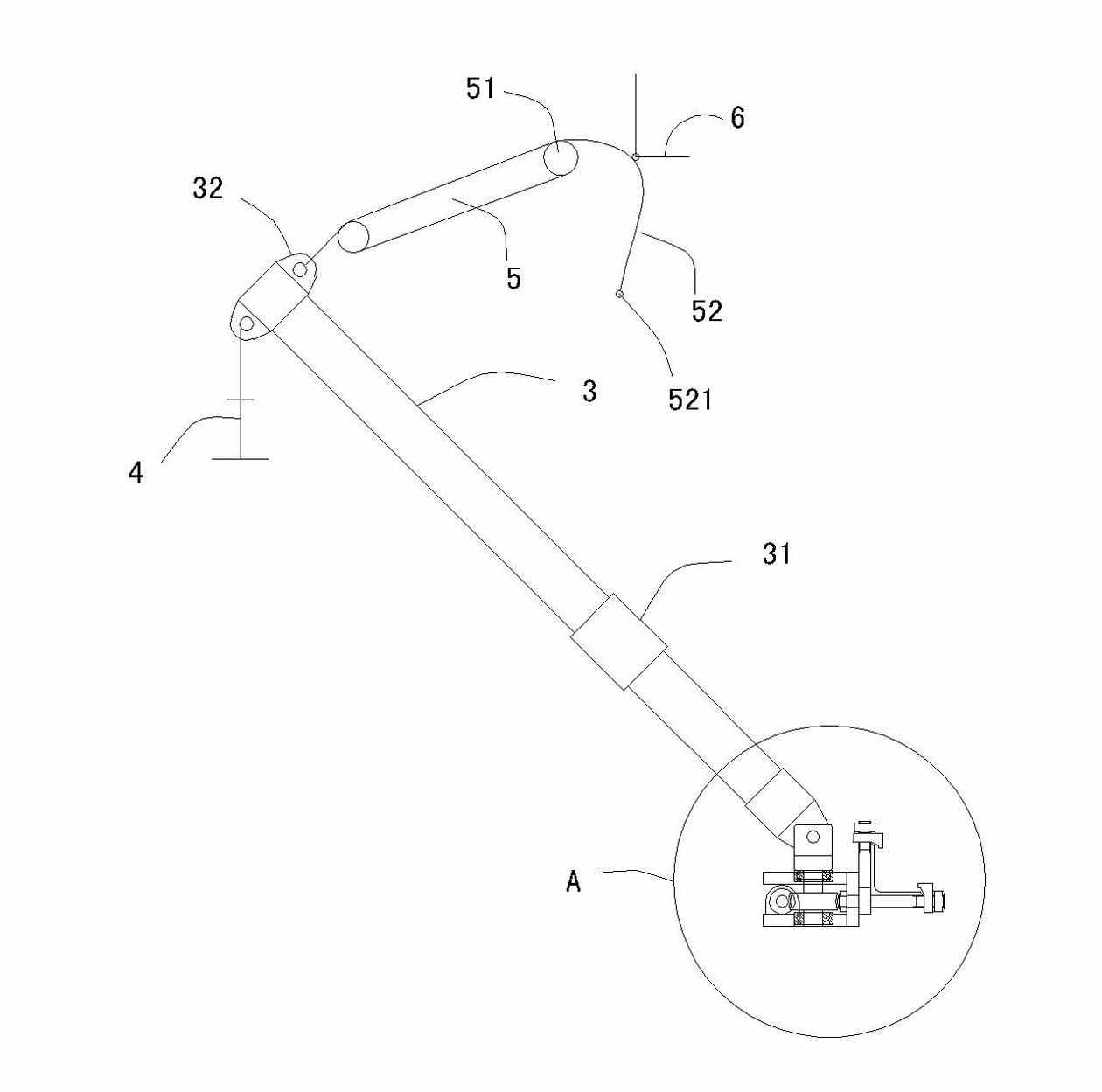 Shifting device for two-circuit hot-line work of transmission line