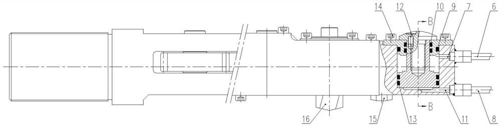 Bidirectional oil pressure inner blind hole tool bit