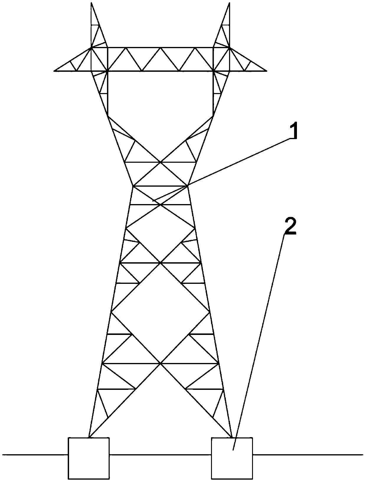 A tower lightning protection grounding device