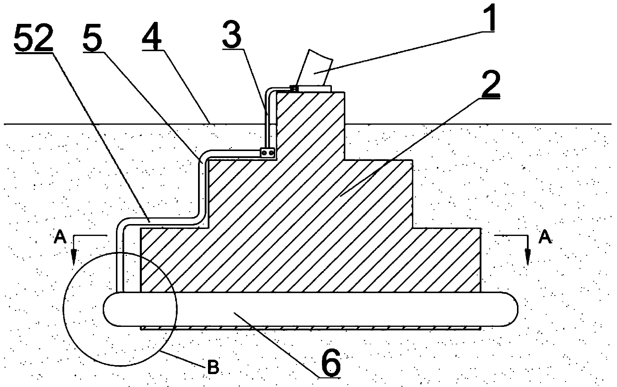 A tower lightning protection grounding device