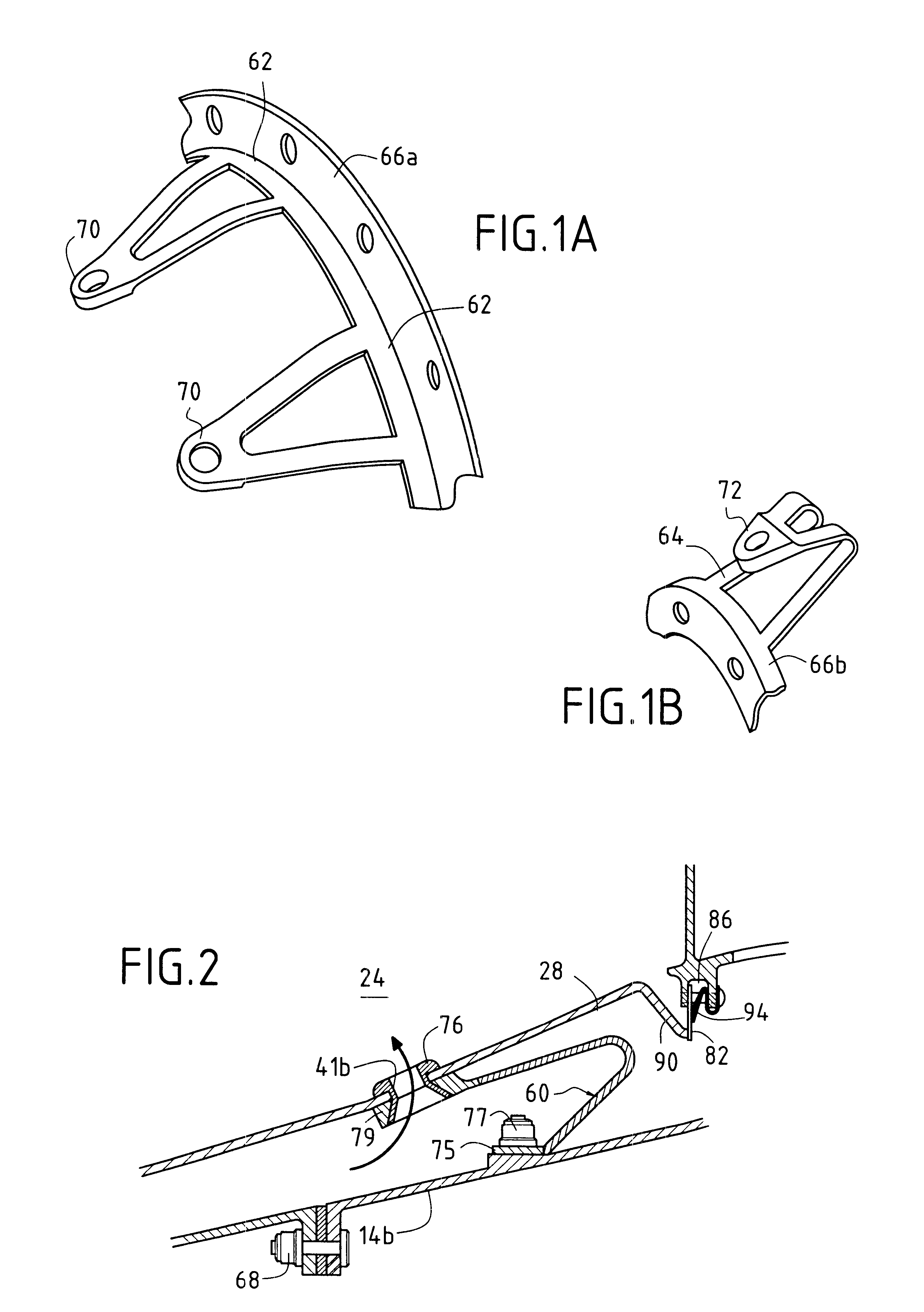 Fastening a CMC combustion chamber in a turbomachine using the dilution holes