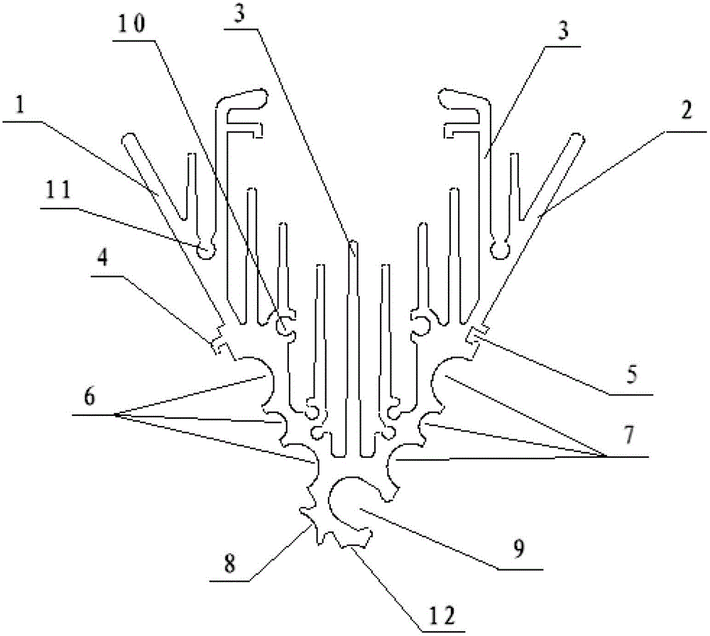 High-power LED (light-emitting diode) lamp radiator