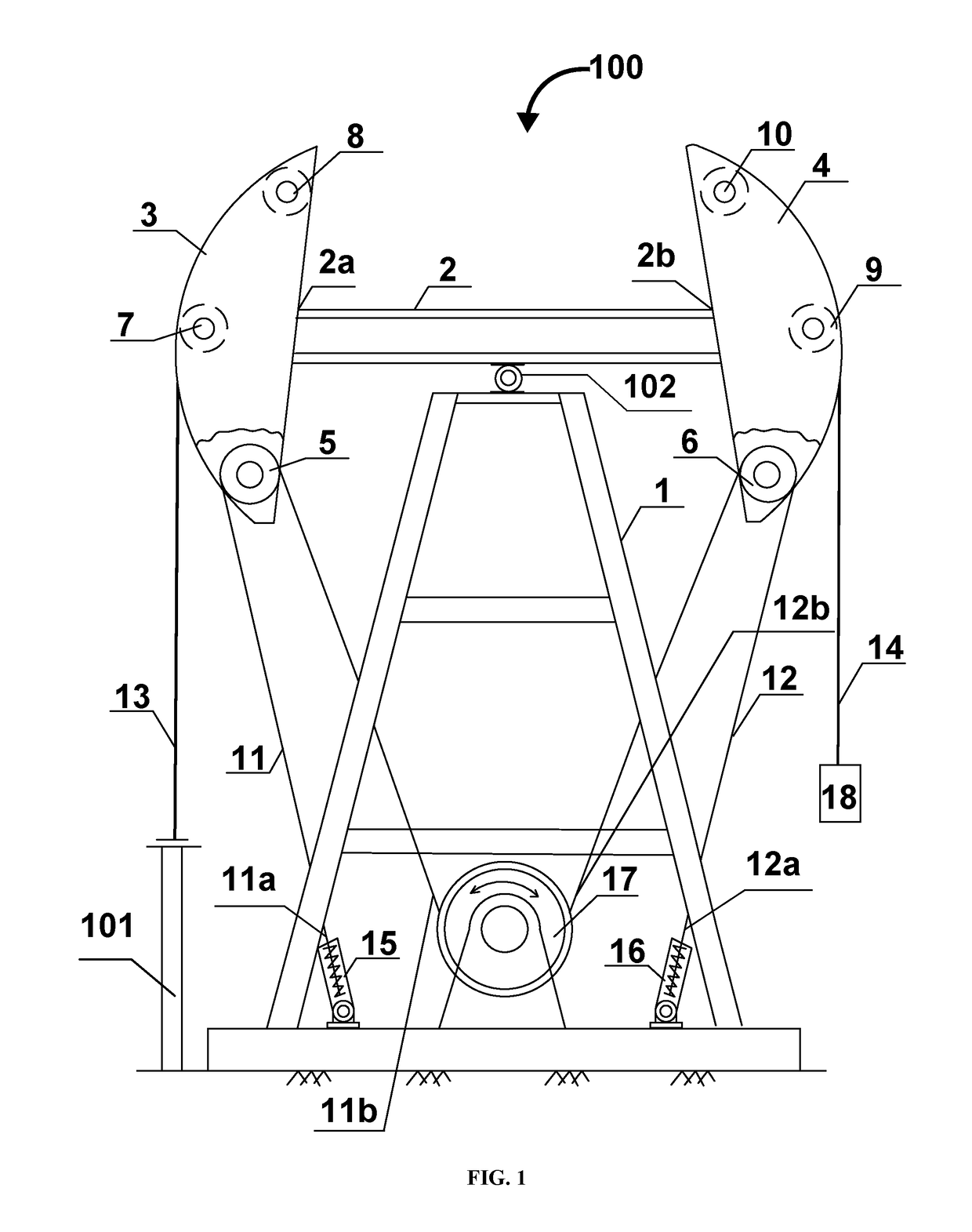 Dual horsehead block and tackle pumping unit