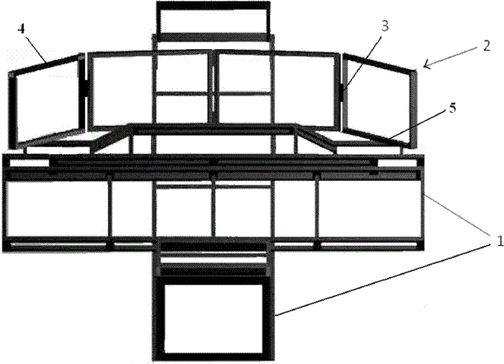 Multi-space simulator framework provided with active window structure