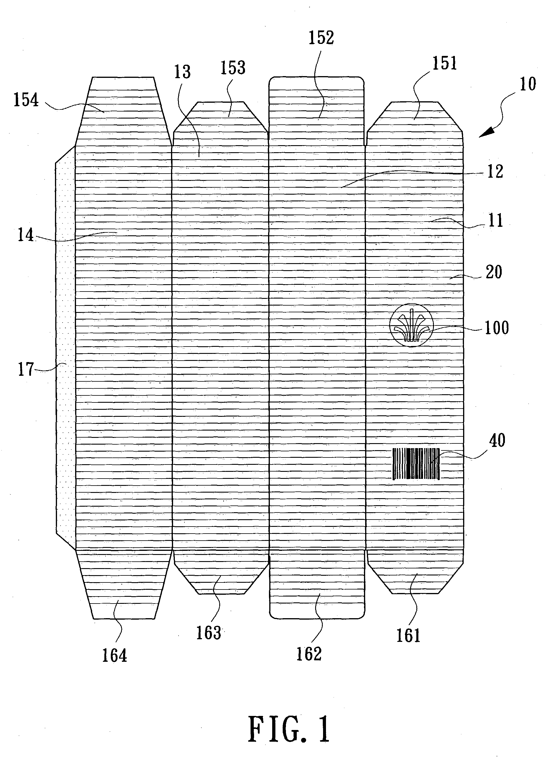 Box body having a grating