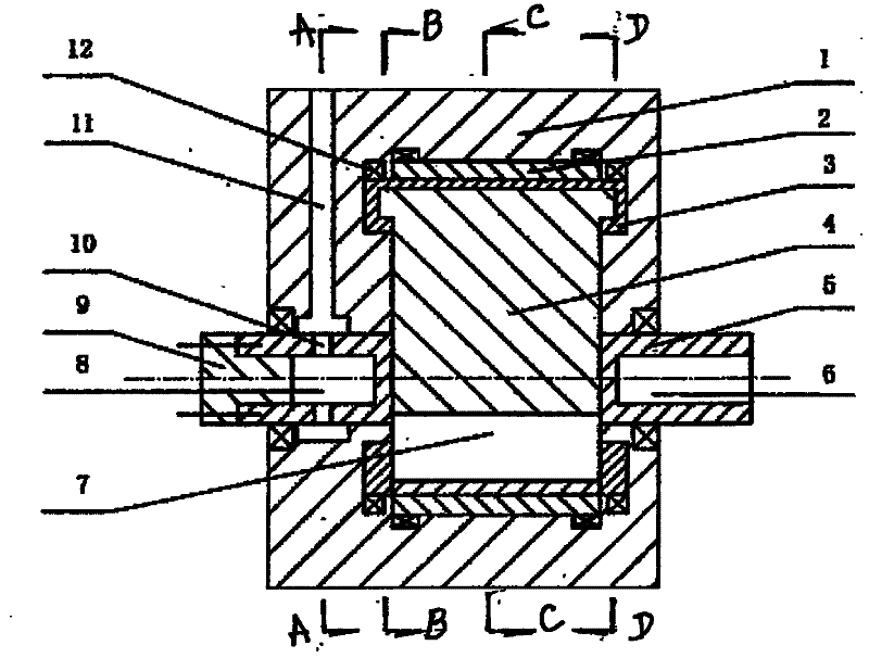 Internally tangent double-barrel rolling type pump