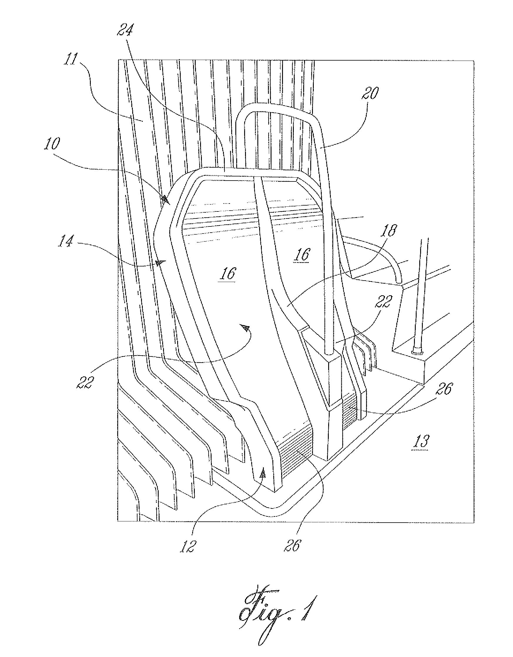 Passenger dorsal support