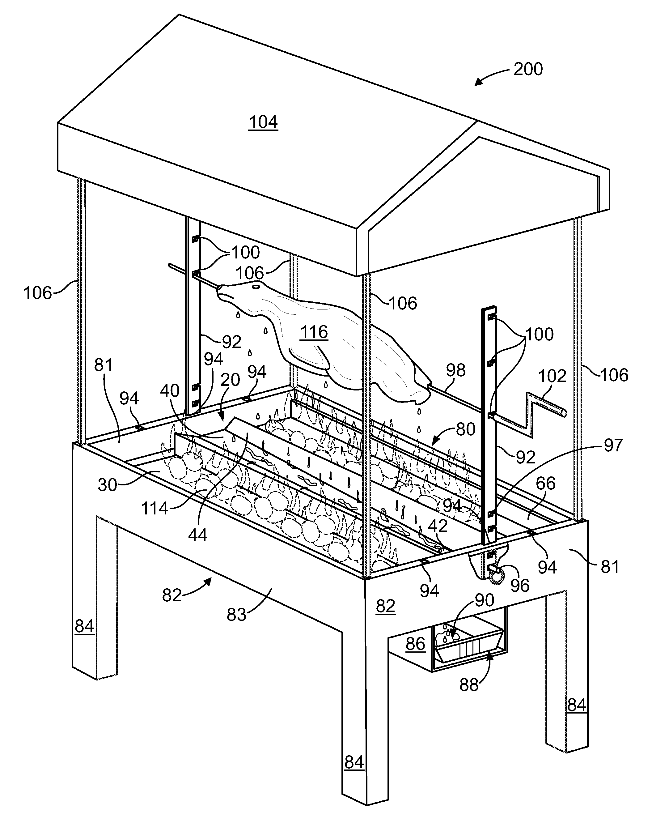 Rotisserie barbecue grill