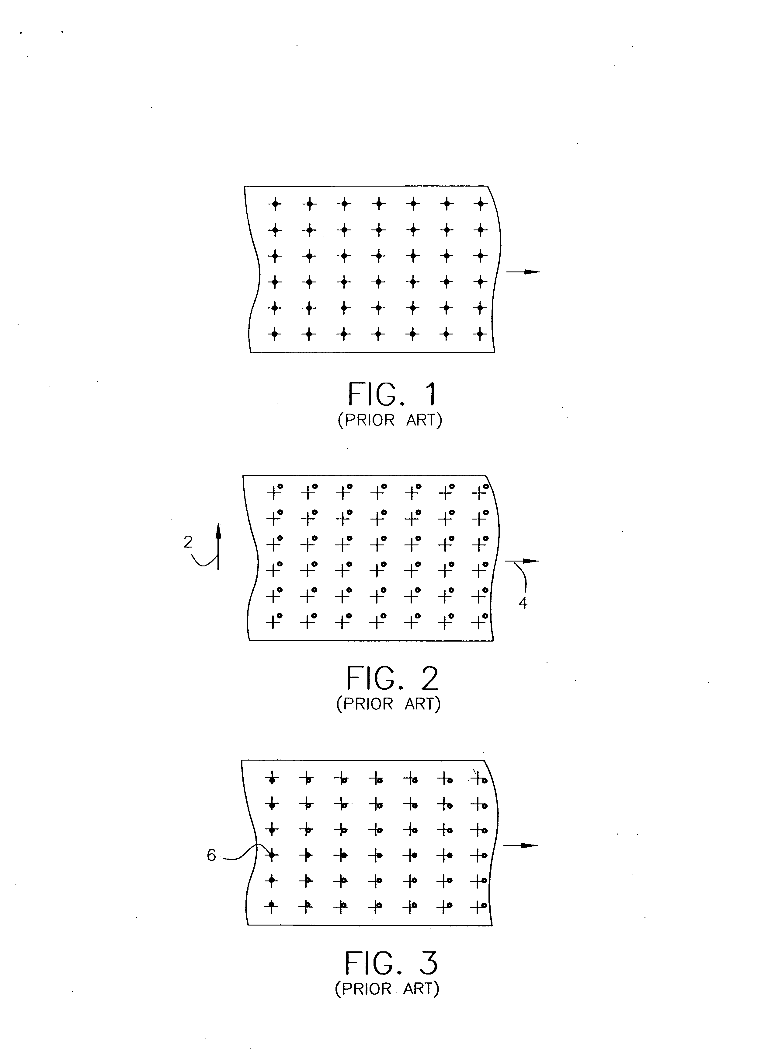 Method for registering patterns on a web