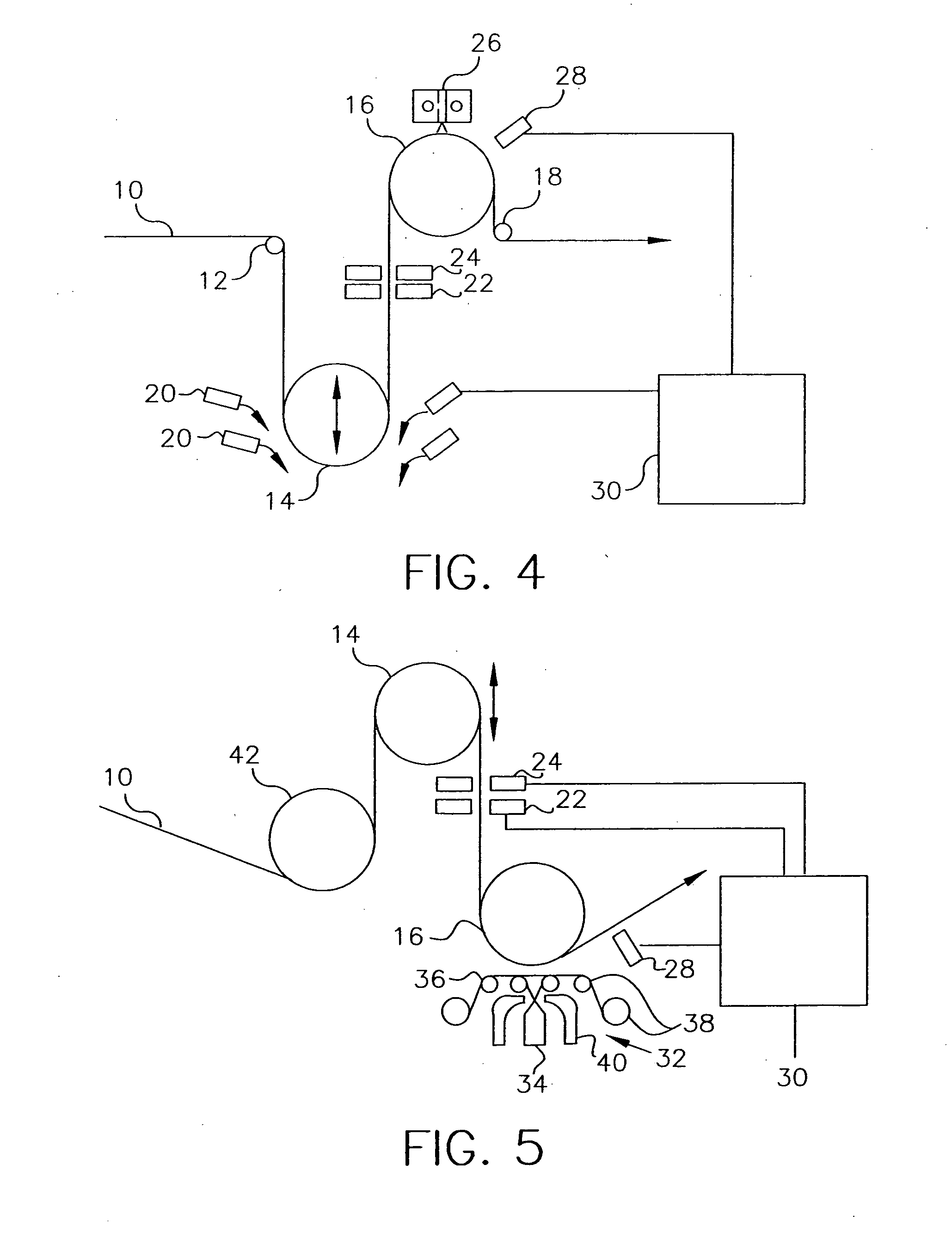 Method for registering patterns on a web