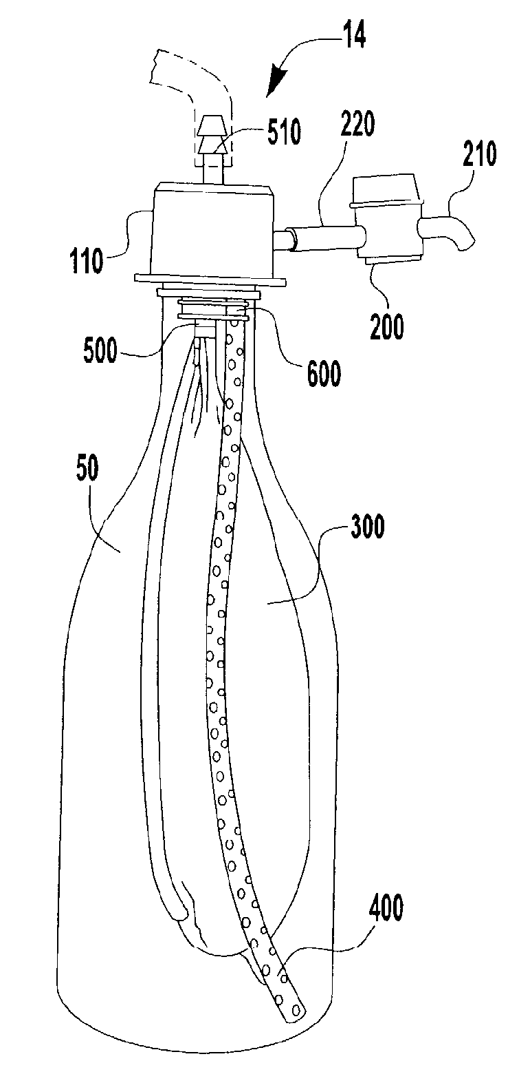 Volumetric displacement dispenser