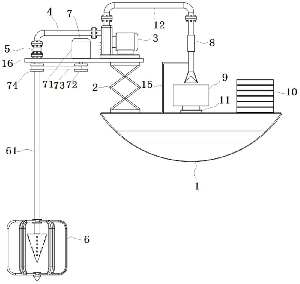 Sewage suction equipment and sewage suction operation method for cleaning river sludge