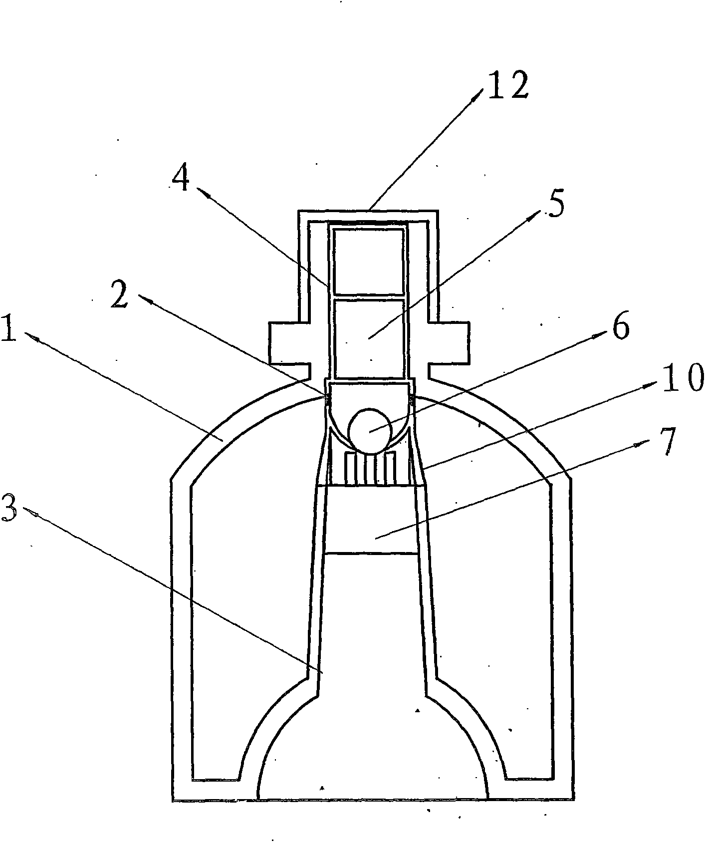 Unidirectional anti-counterfeit bottle