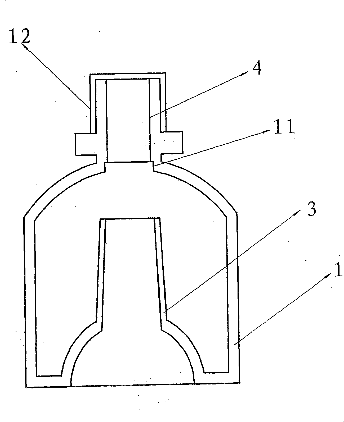 Unidirectional anti-counterfeit bottle