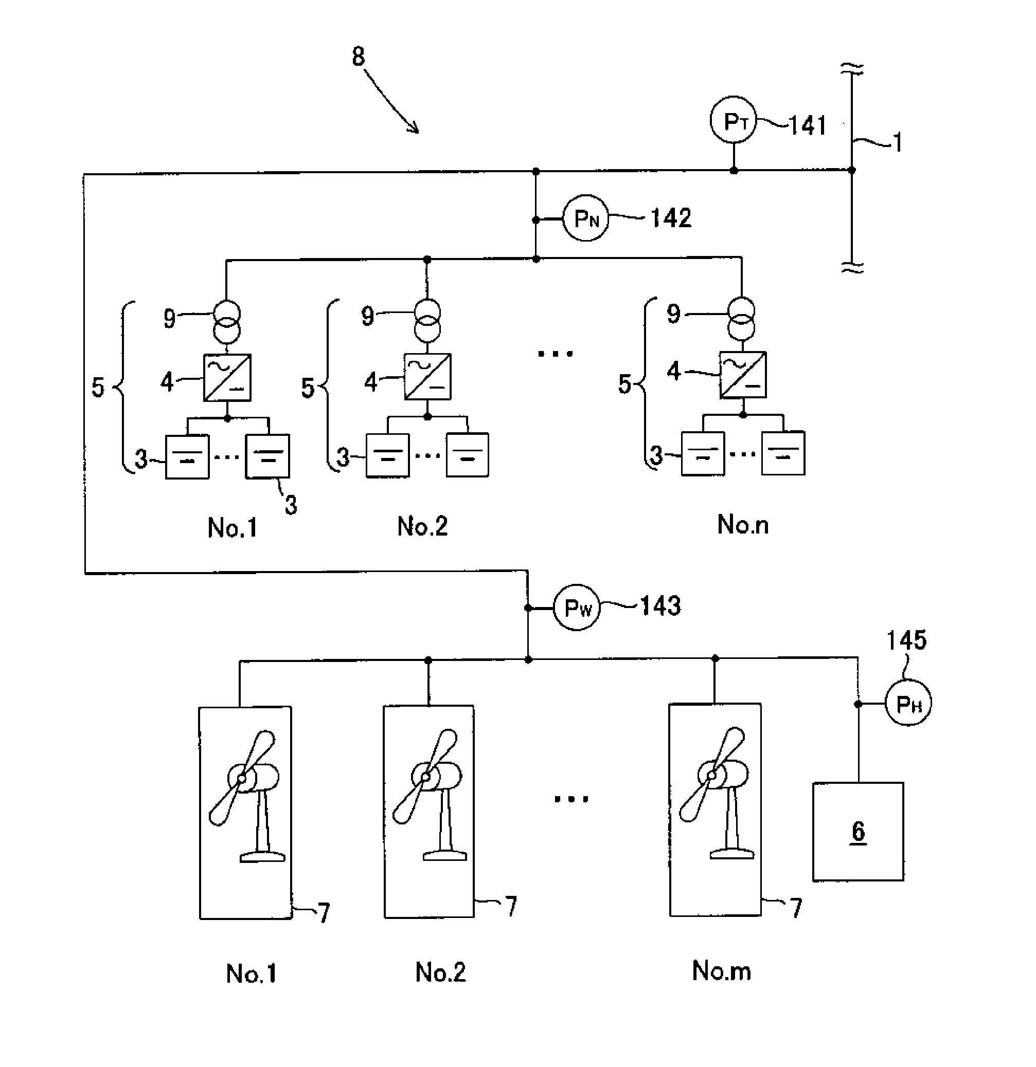 Power control method for secondary batteries