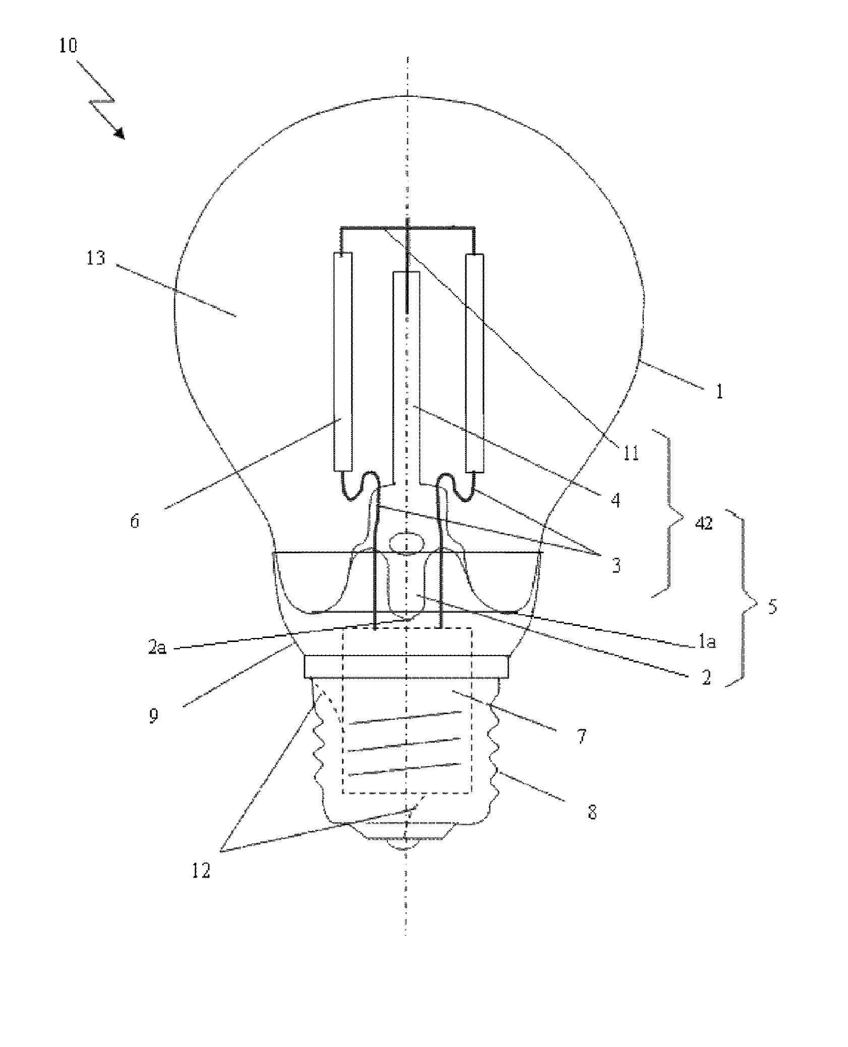 LED light bulb and LED light-emitting strip being capable of emitting 4TT light