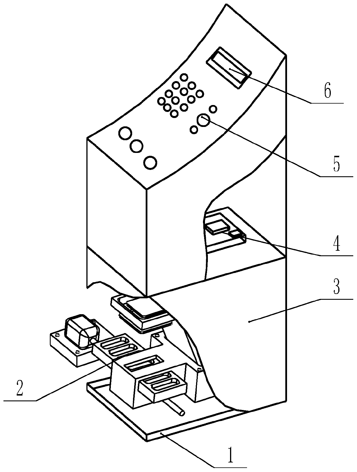 Image collecting and processing system of portable colloidal gold CCD (Charge Coupled Device) reading instrument