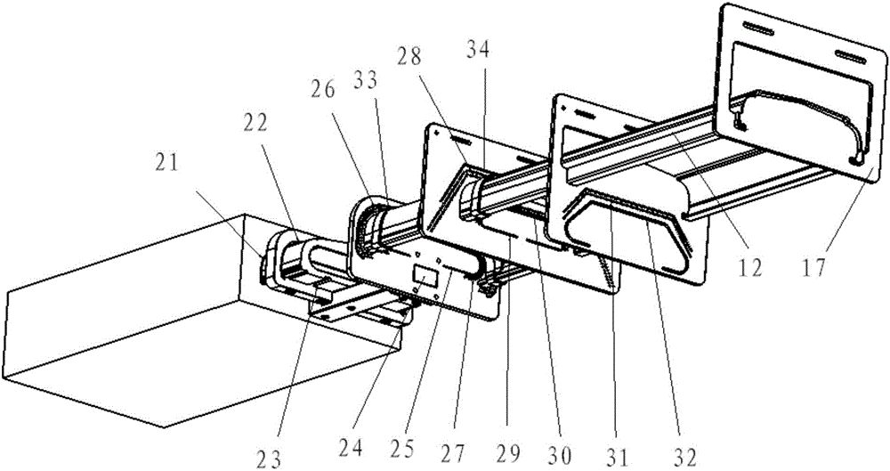 Special-shaped sandwich fiber product sandwich guiding pultrusion device