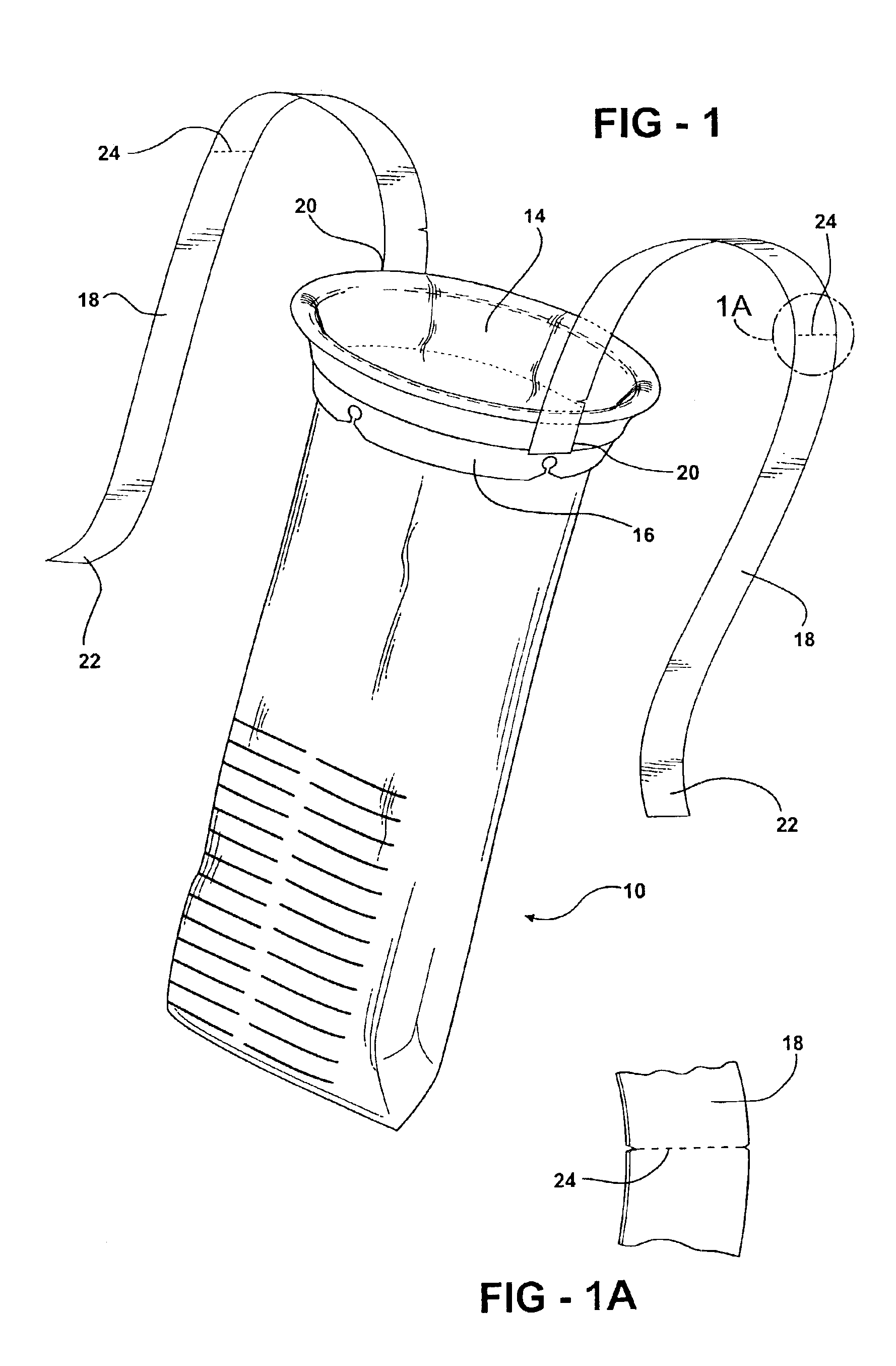 Strap-on waste container