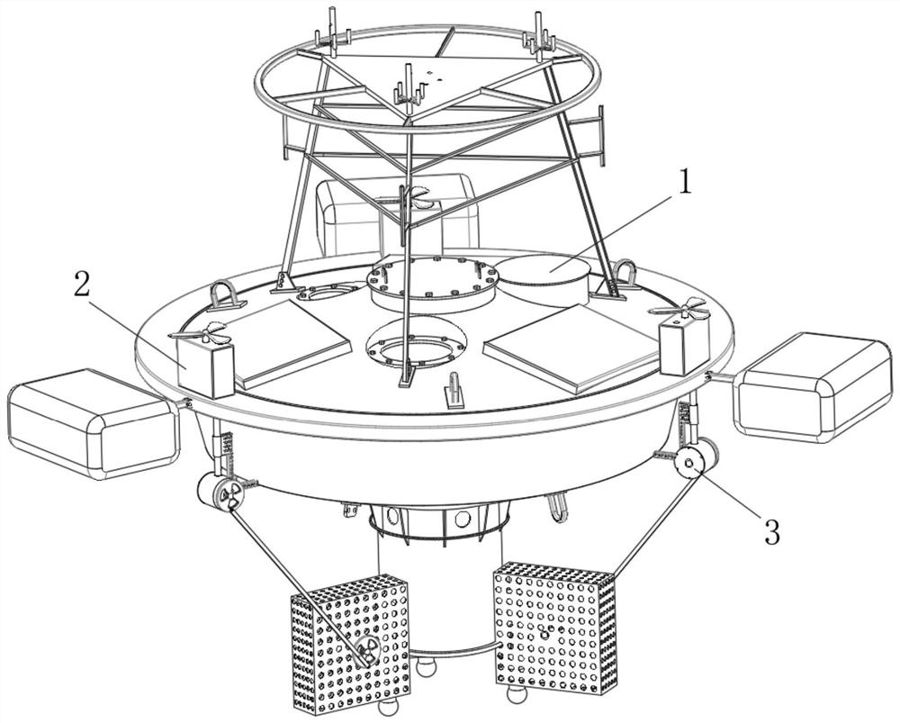 Oil spilling alarm buoy device for fixed-point observation