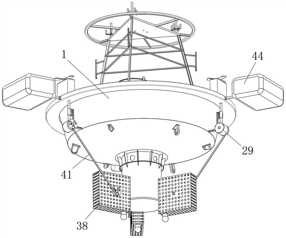 Oil spilling alarm buoy device for fixed-point observation