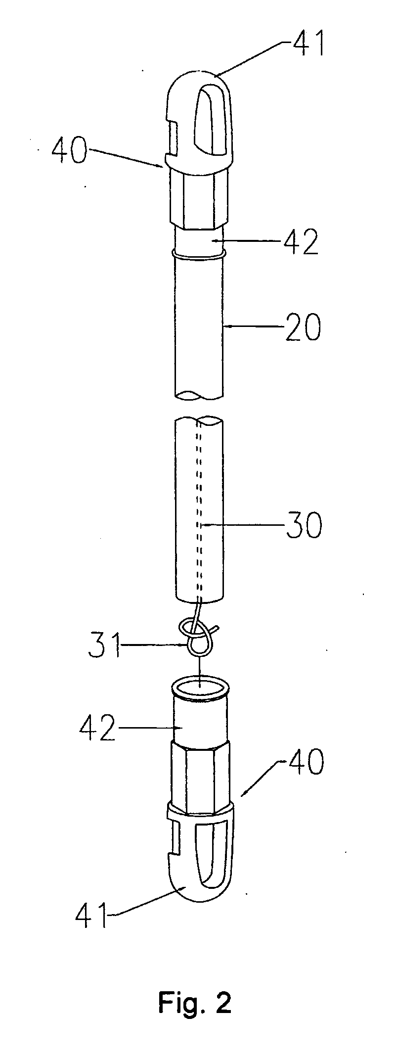 Anchoring cable with new structure and materials to buffer stress and restore elasticity