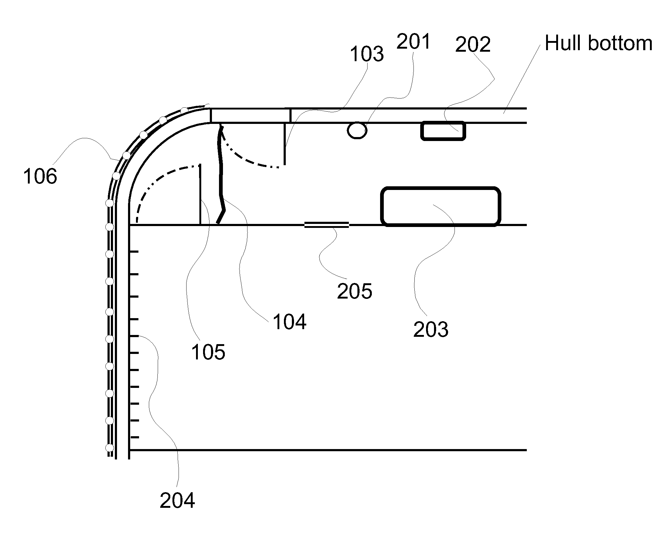 System for evacuation of personnel from a capsized vessel