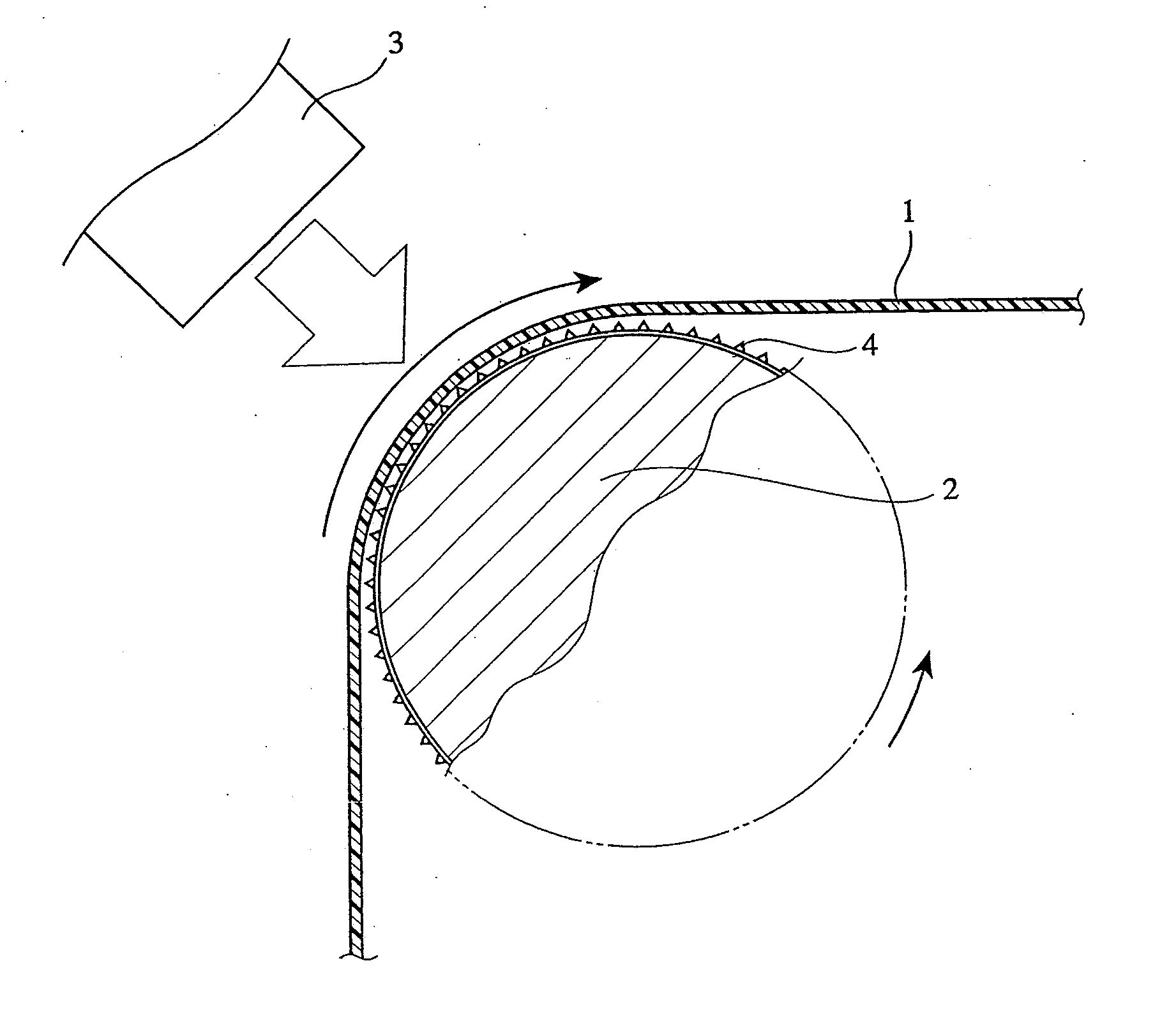 Easy-to-straight-tearing thermoplastic resin film and its production method and apparatus