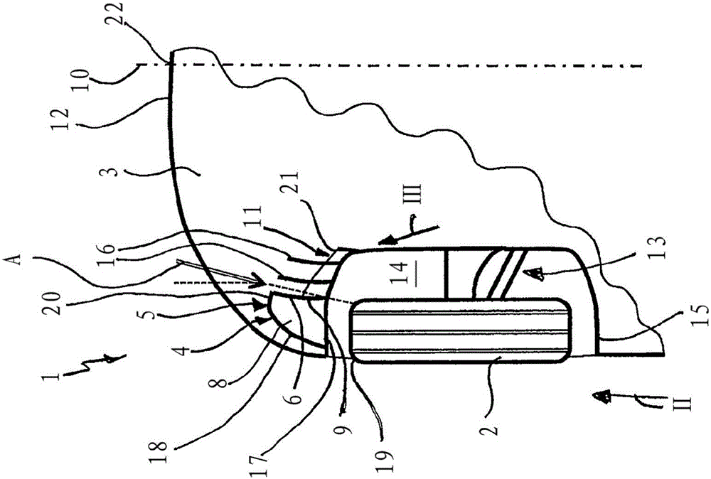 Vehicle having air-guiding arrangement