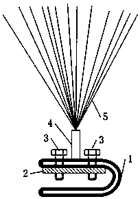 Power transmission rod tower bird thorn with odor-stimulating bird-repelling function