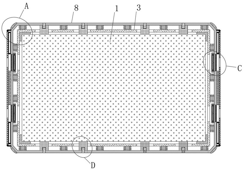 New energy automobile lithium battery with anti-collision and vibration buffer structure