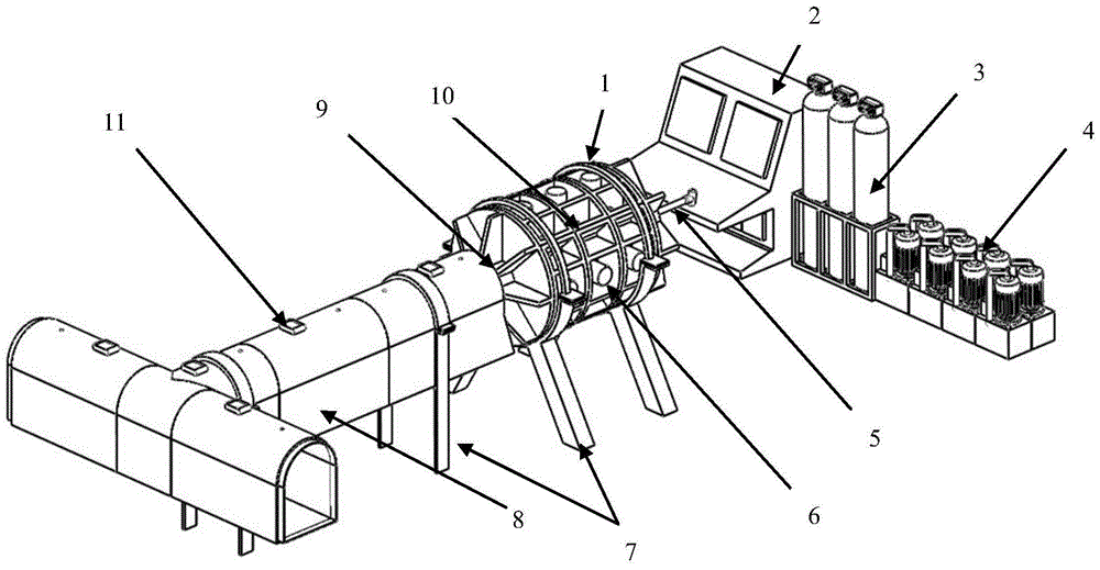 True triaxial coal and gas adsorption, desorption and outburst test device system and test method